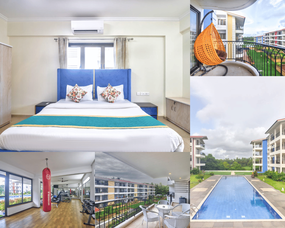 2BHK Apartment with Common Pool in Baga Goa