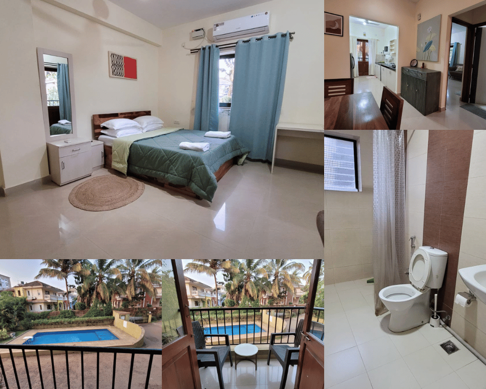 1BHK Apartment with Common Pool in Arpora Goa