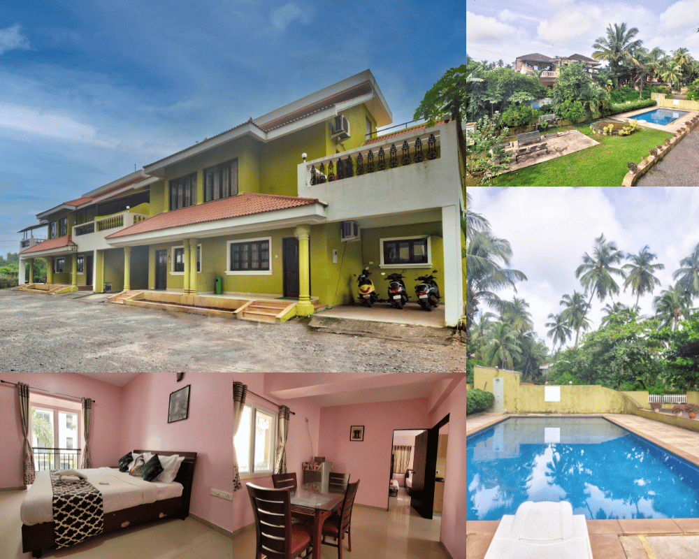 3BHK Holiday Villa with Common Pool in Arpora Goa